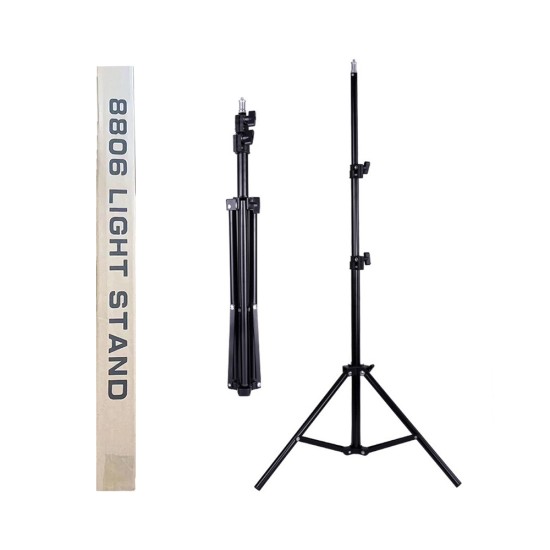 Trípode 8806 Light Stand para Camera/SLR/Mobile Phone/Universal Tri 2,1m Preto